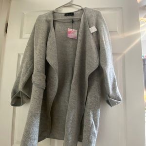 grey cardigan oversized